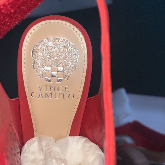 Vince Camuto Women’s Sz 9M shoes heeled boots suede red comfort style - Picture 8 of 11